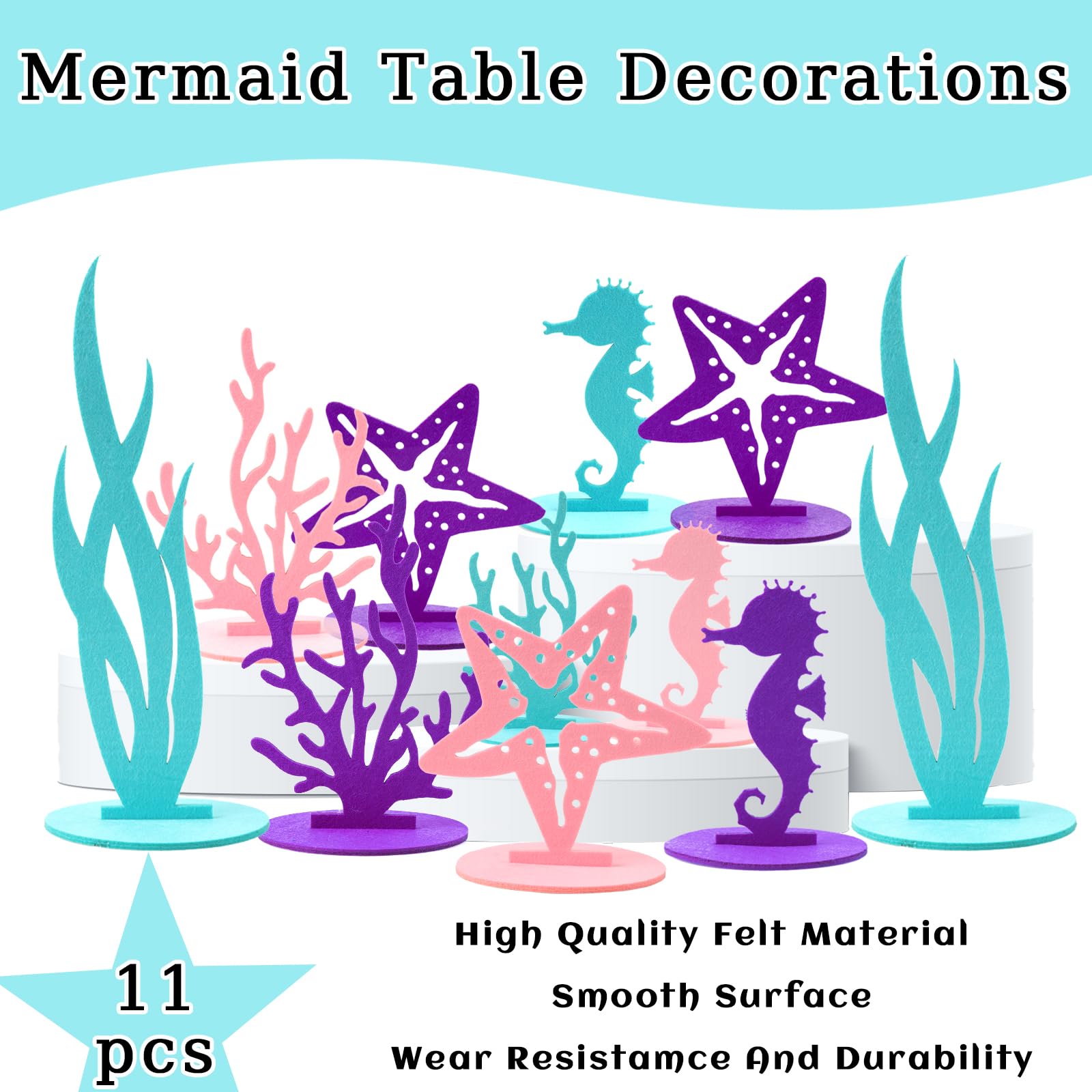LLMSIX mermaid seahorse decor brings whimsical sea life to celebrations