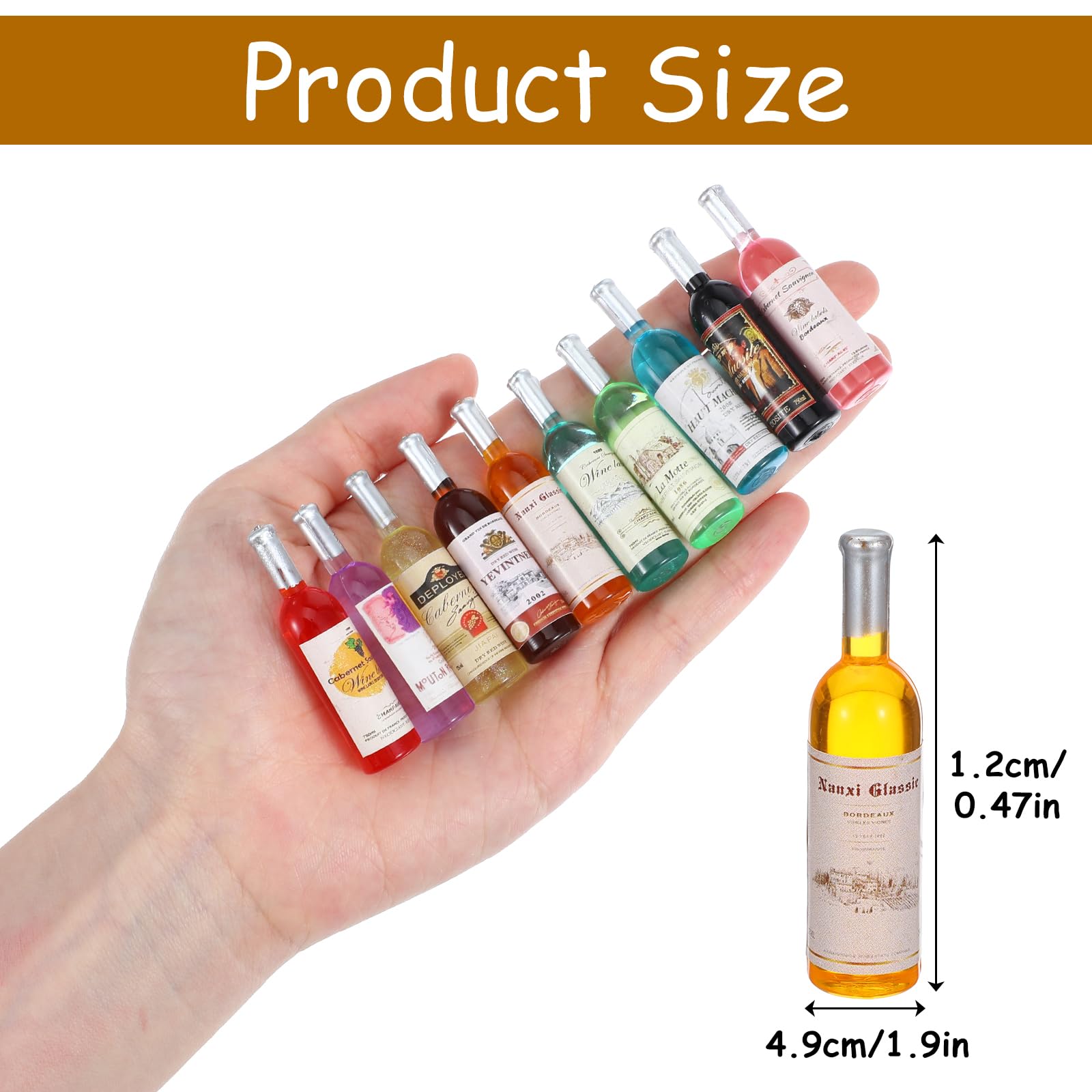 LLOUSSAK 1:12 scale dollhouse bottles decorate cakes and displays.