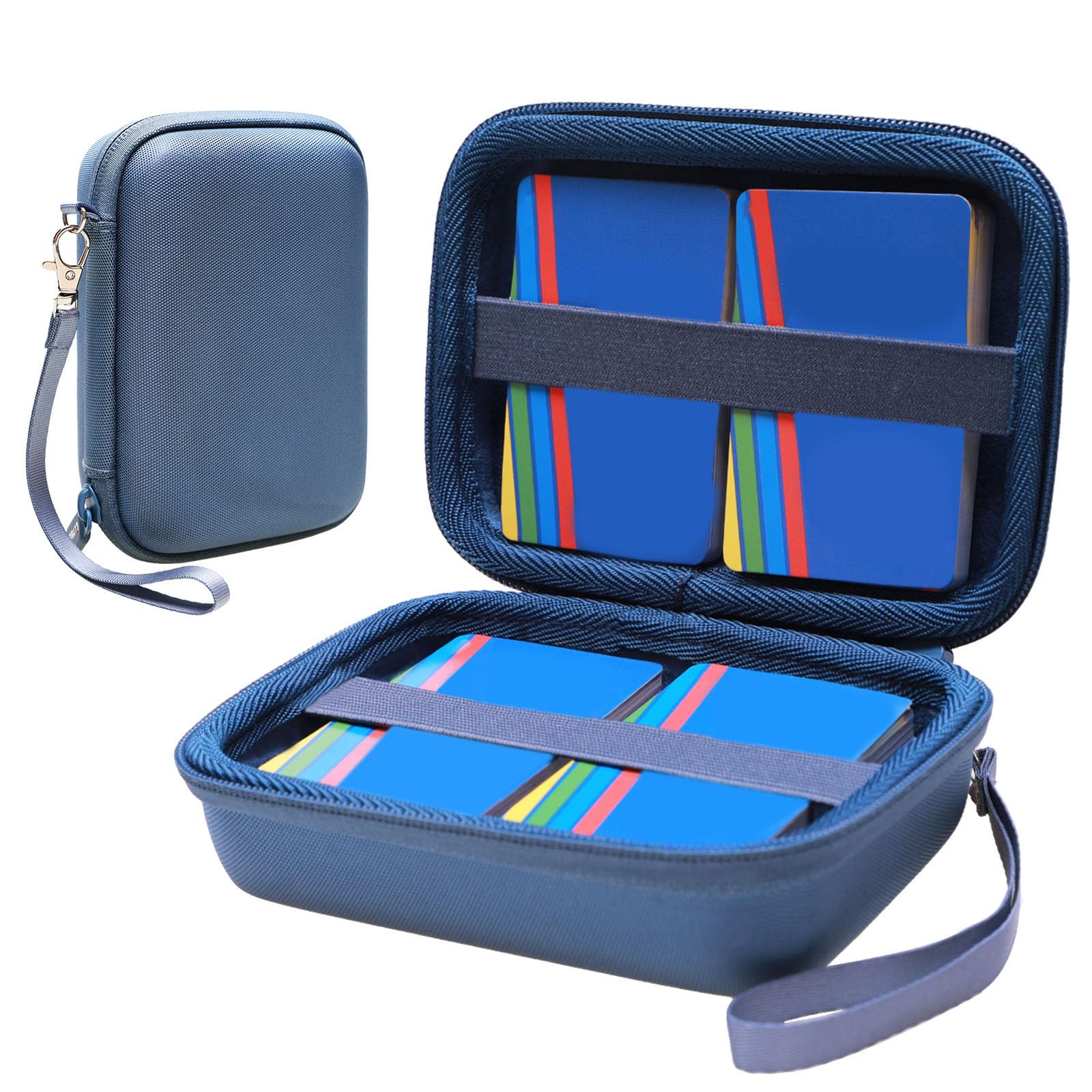 L LTGEM card game case blue perfect fit keeps cards organized during travel