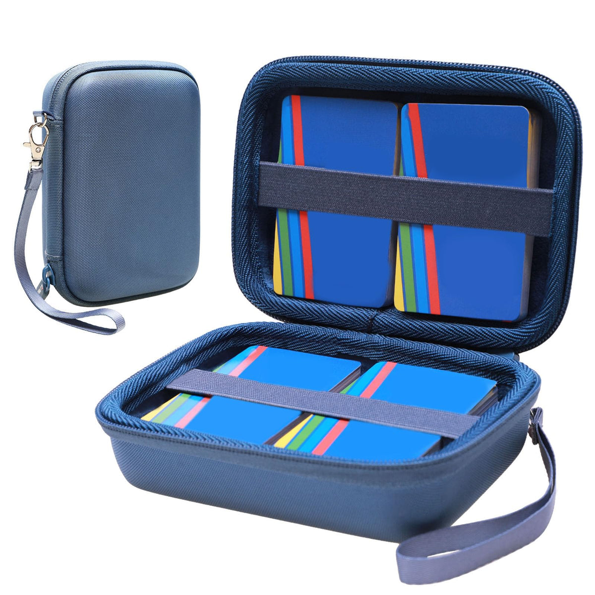 L LTGEM card game case blue perfect fit keeps cards organized during travel