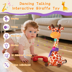LLUKEME dancing talking giraffe toy dancing motion for interactive fun