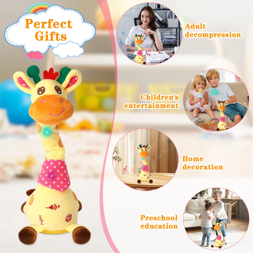 LLUKEME gift-ready giraffe recording toy perfect for toddler gifts.