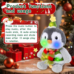LLUKEME penguin soft plush fabric provides cuddly comfort during play