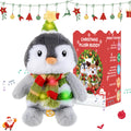 LLUKEME penguin stuffed animal dancing plush with warm light for cozy evenings