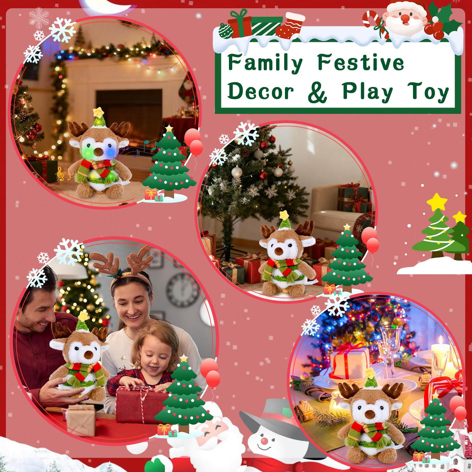 LLUKEME reindeer-christmas-decorative-toy adds festive decor