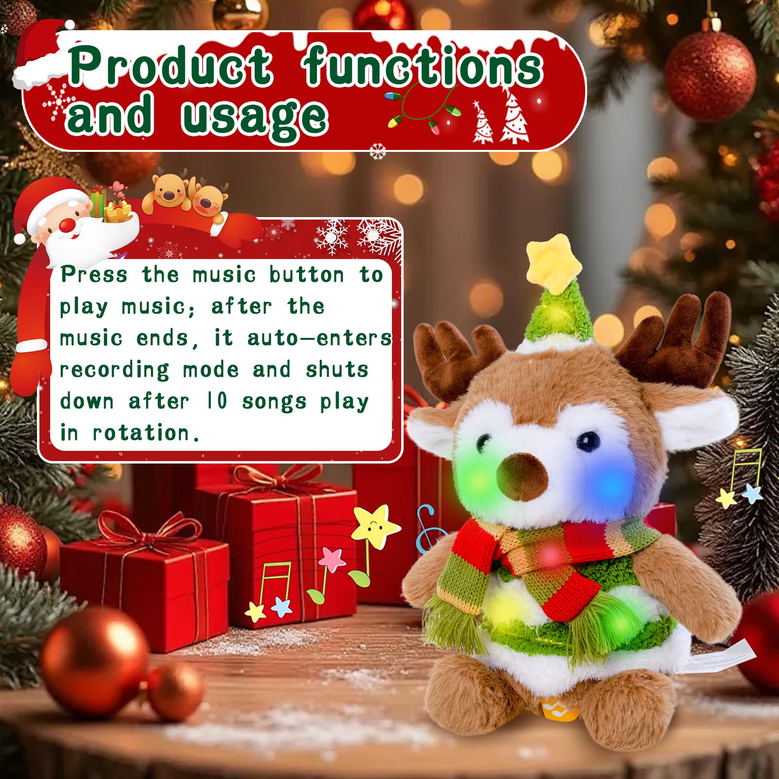 LLUKEME reindeer-voice-mimic-function repeats your words playfully