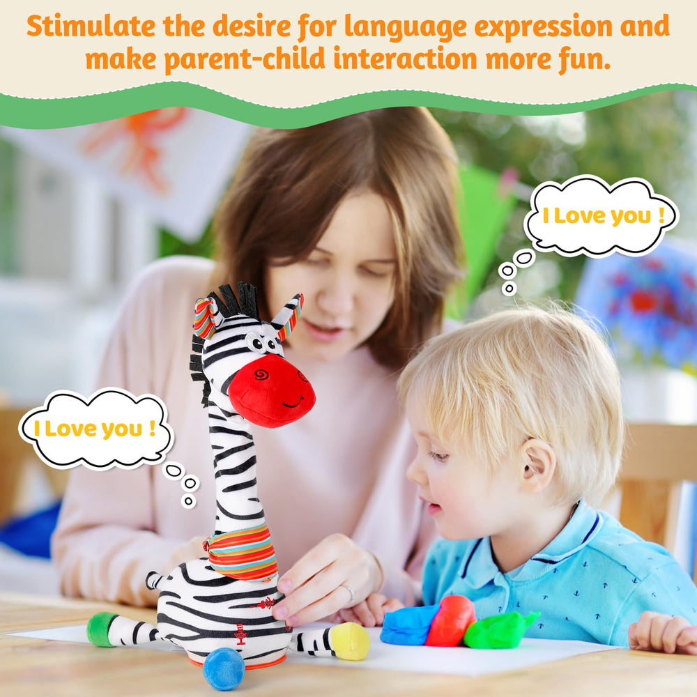 LLUKEME Zebra toy press-squeaker emits a cute chirp.