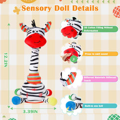 LLUKEME Zebra toy recording and playback feature for personalized messages.