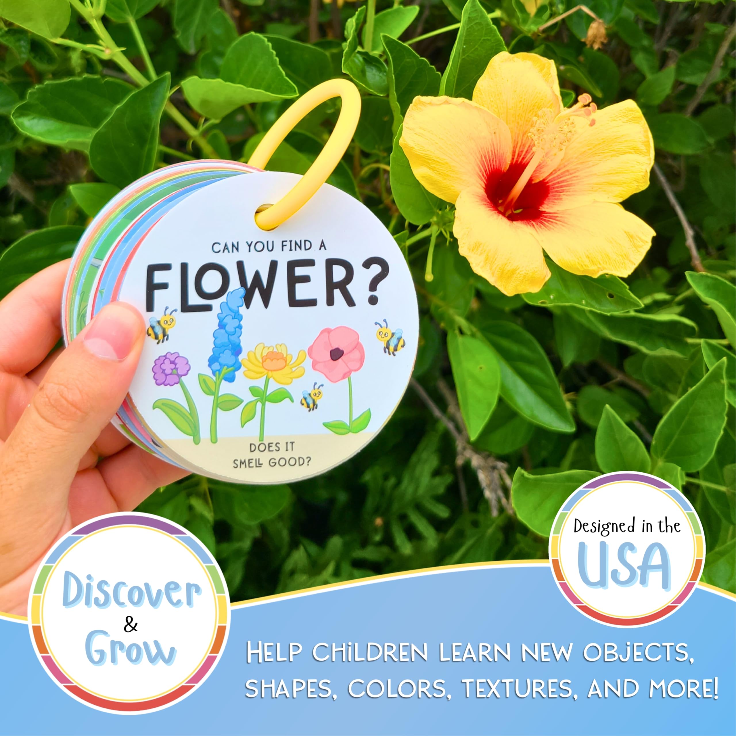 LMC Products Children's Scavenger Hunt detachable ring enables quick card order changes.