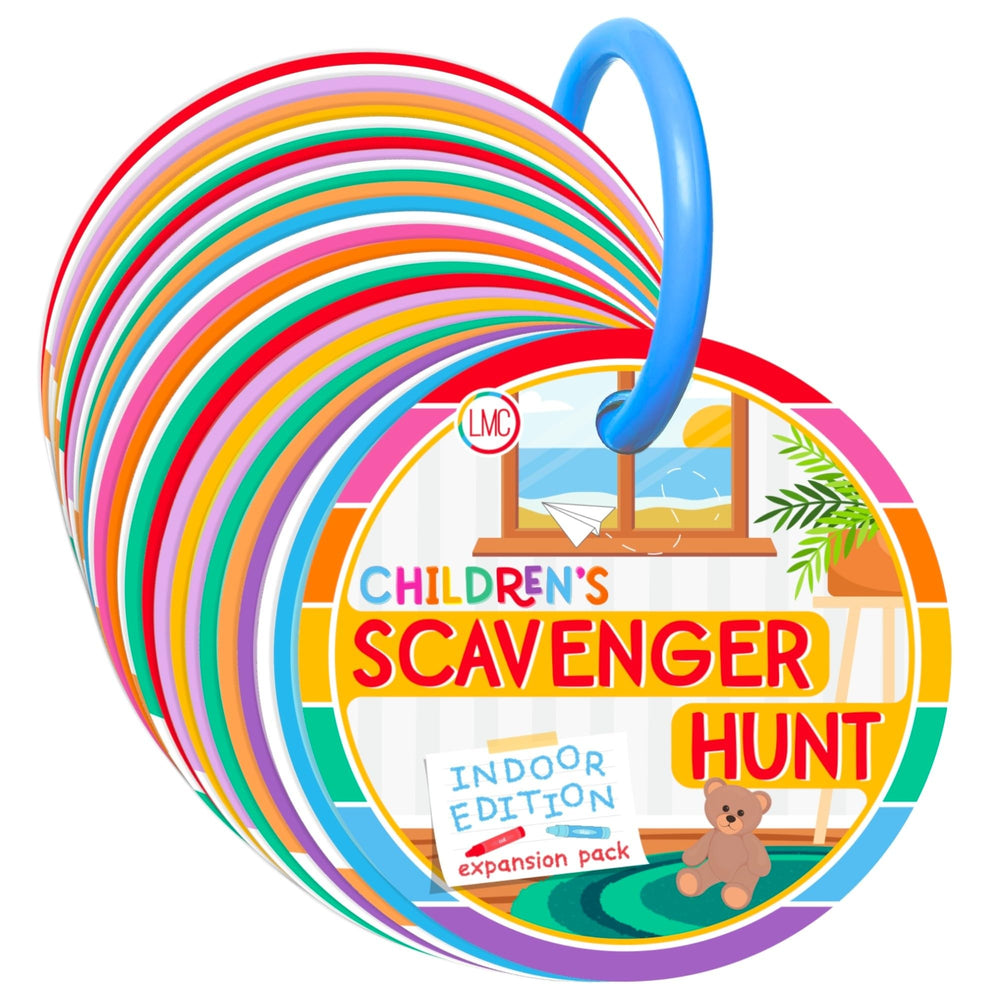 LMC Products scavenger-hunt cards indoors edition promote screen-free imaginative play