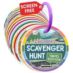 LMC Products Travel Edition scavenger hunt cards front view for learning on the go