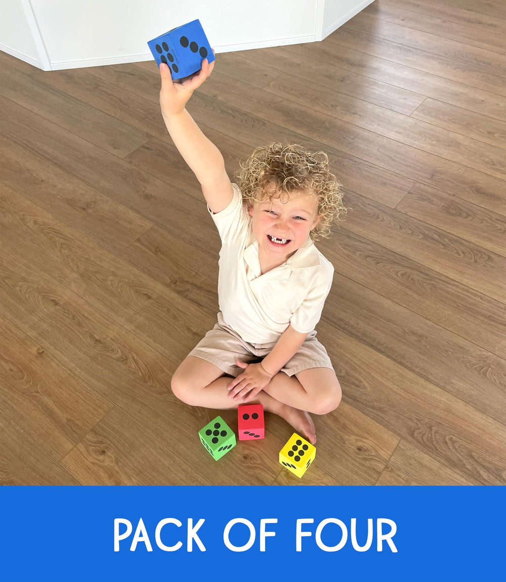 LMC Products foam dice multiuse for education and parties.