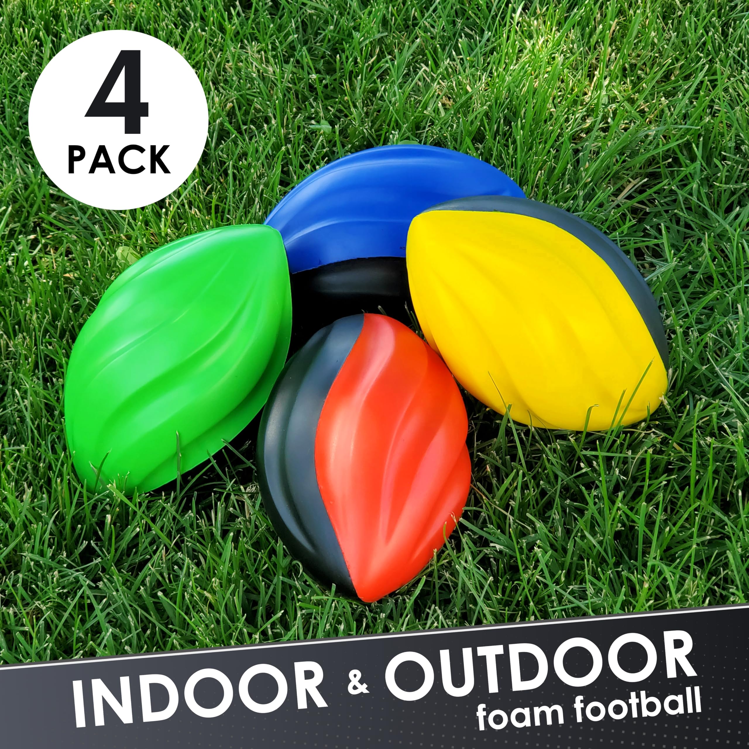 LMC Products foam football for kids in green, light and safe for little hands.