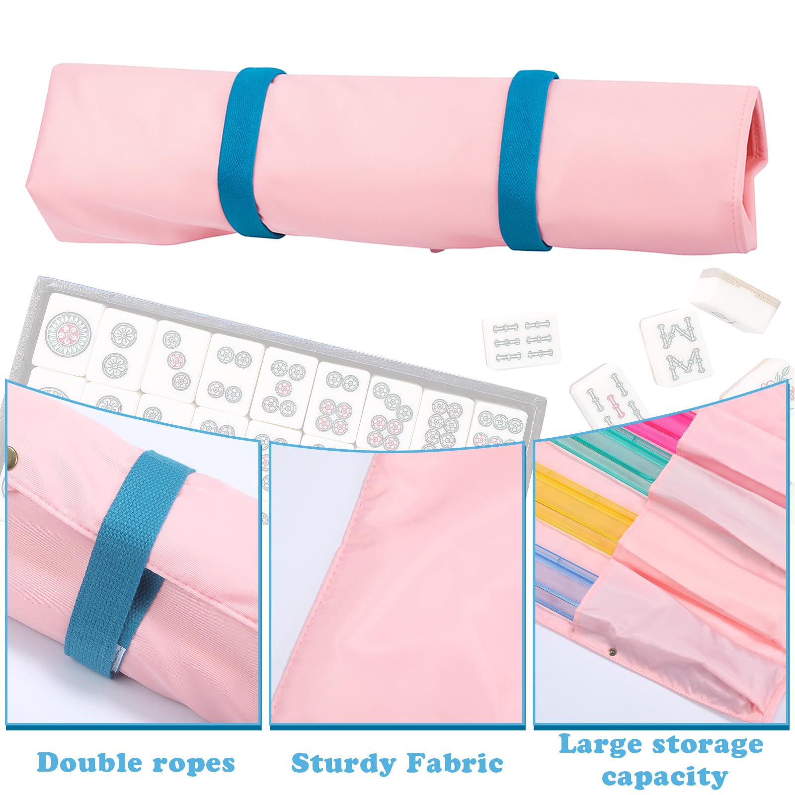 Locmeo mahjong bag buckle snap security to prevent item loss