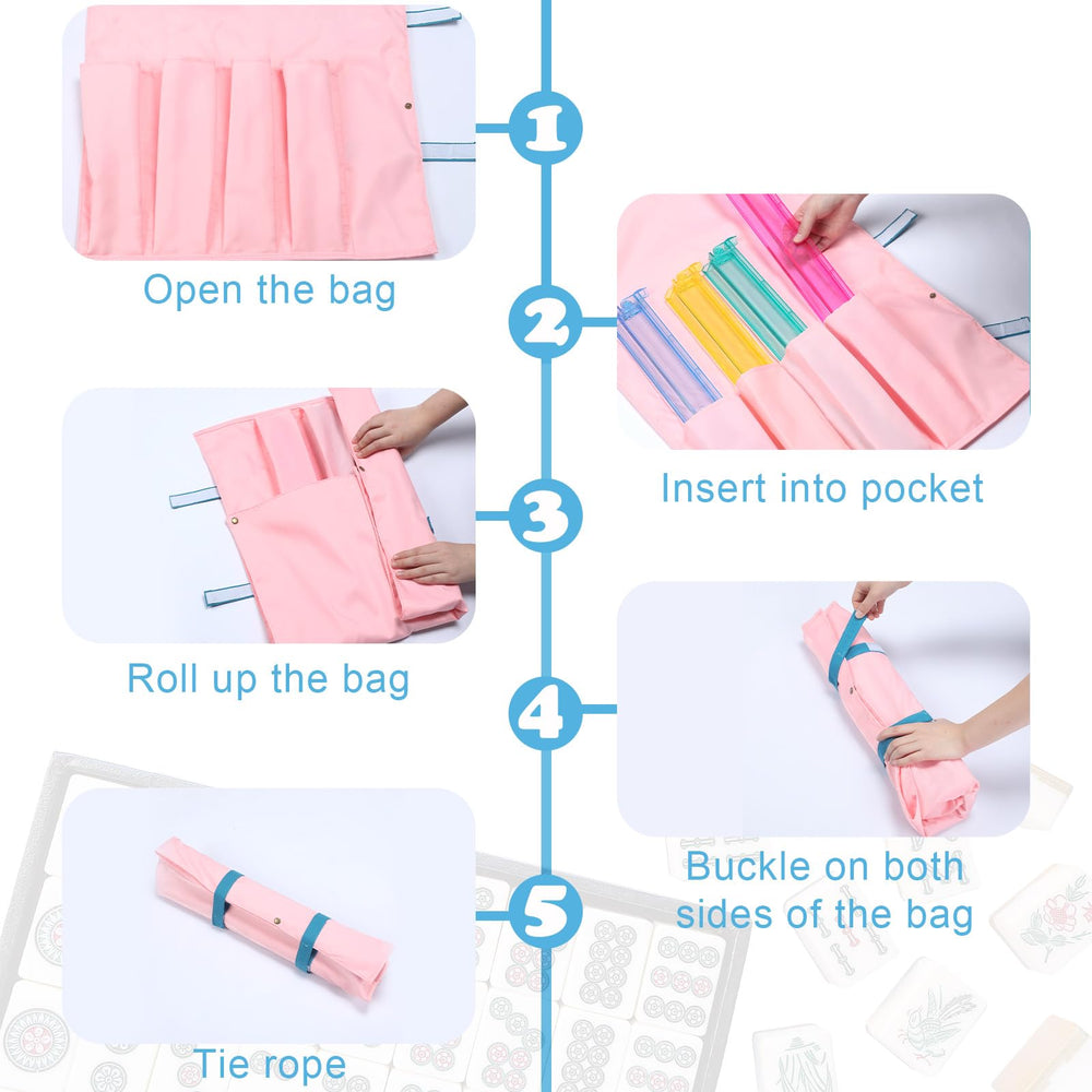 Locmeo mahjong bag interior layout keeps tiles and racks neatly organized