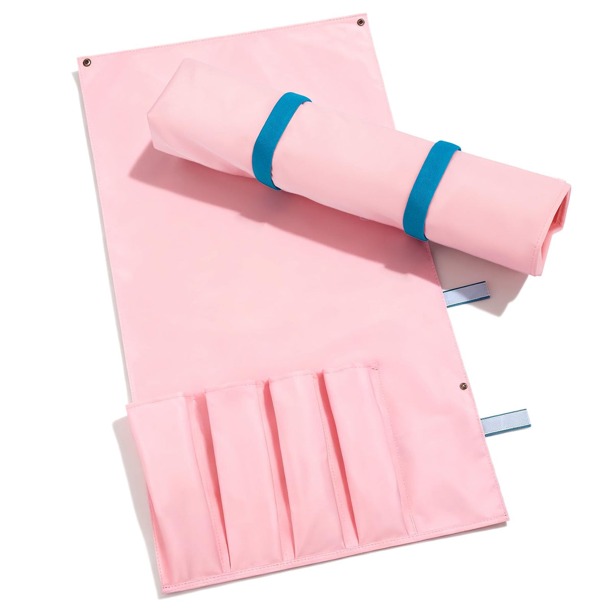 Locmeo mahjong bag pink outer view showing waterproof protection for accessories
