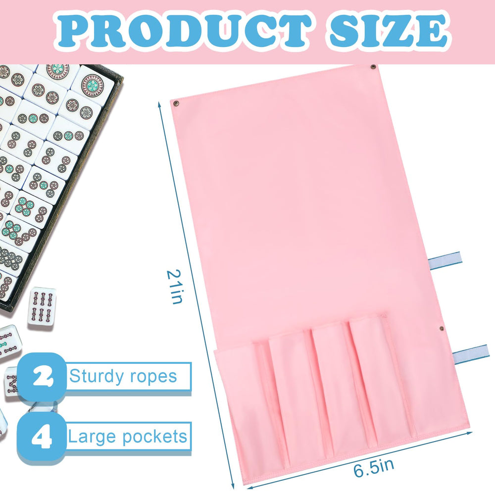 Locmeo mahjong bag rolled compact storage for easy travel