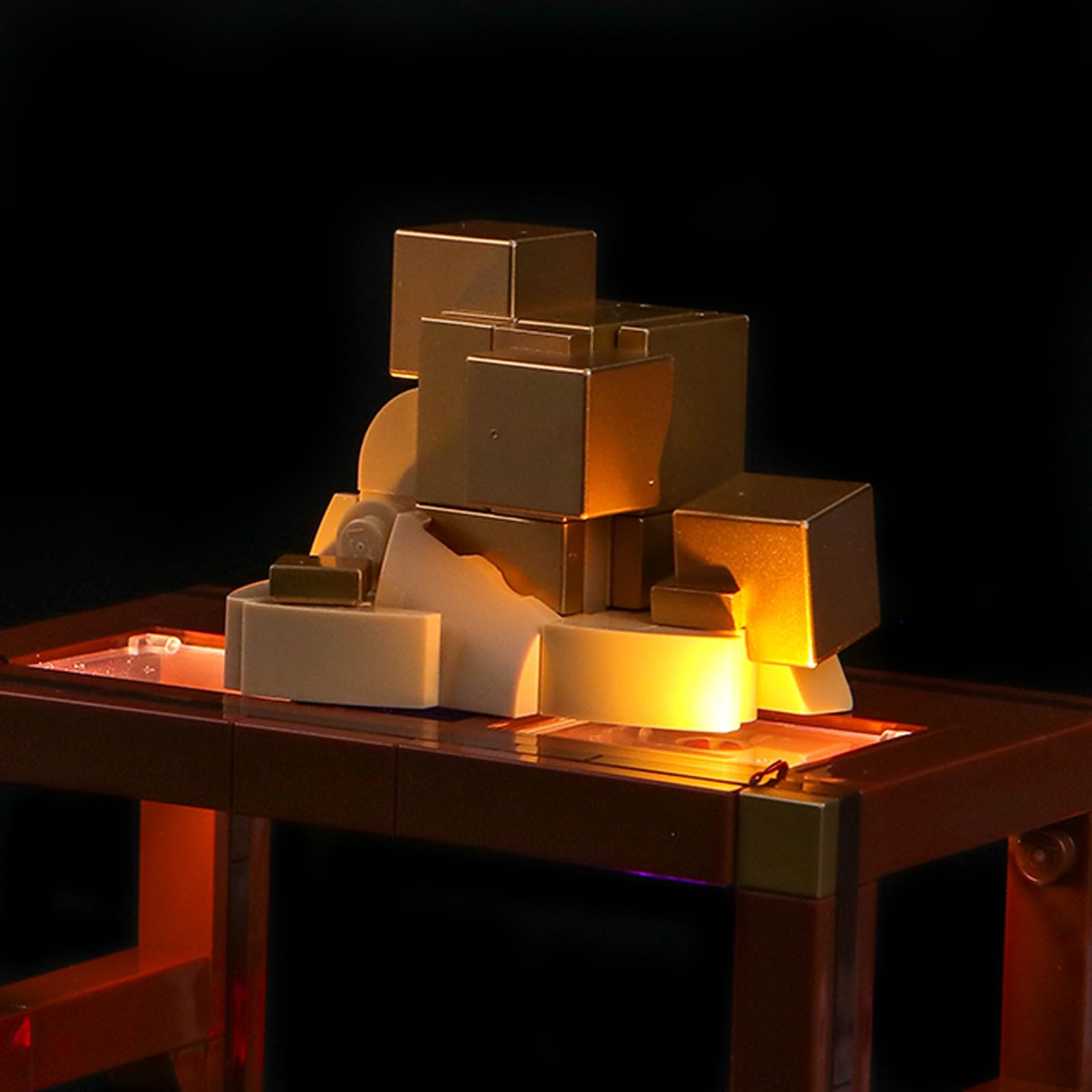 LocoLee display-ready LEGO 21362 shines with subtle, captivating lighting.