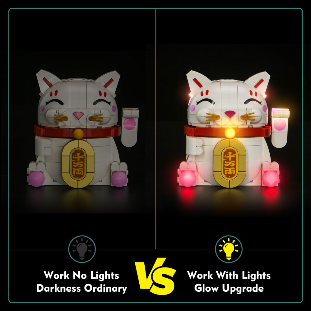 LocoLee light kit fits securely into LEGO Lucky Cat 40813.