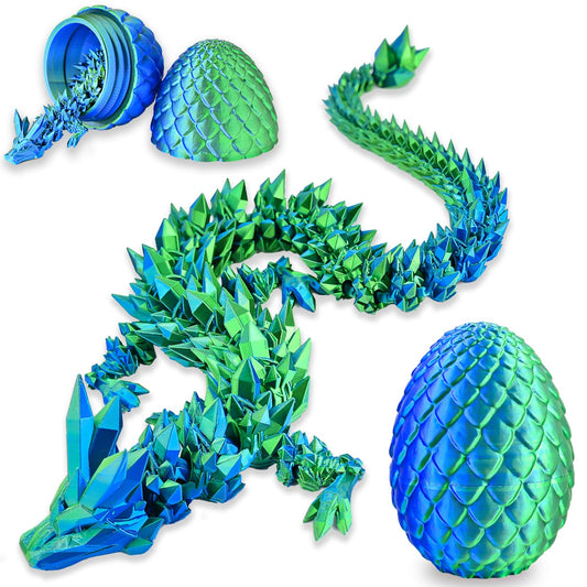 LOCYFENS blue-green crystal dragon egg ideal for eye-catching desk display