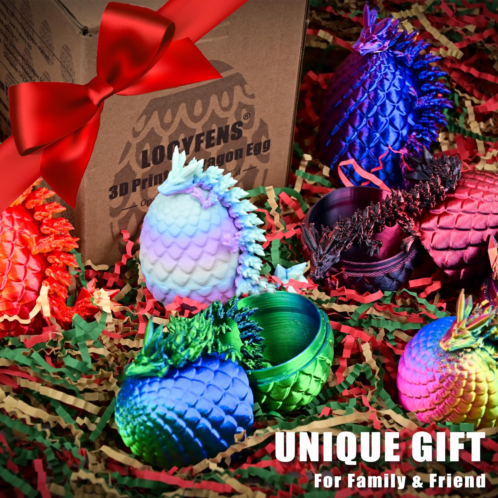 LOCYFENS dragon egg color varieties show vibrant hues for playful sensory fun.