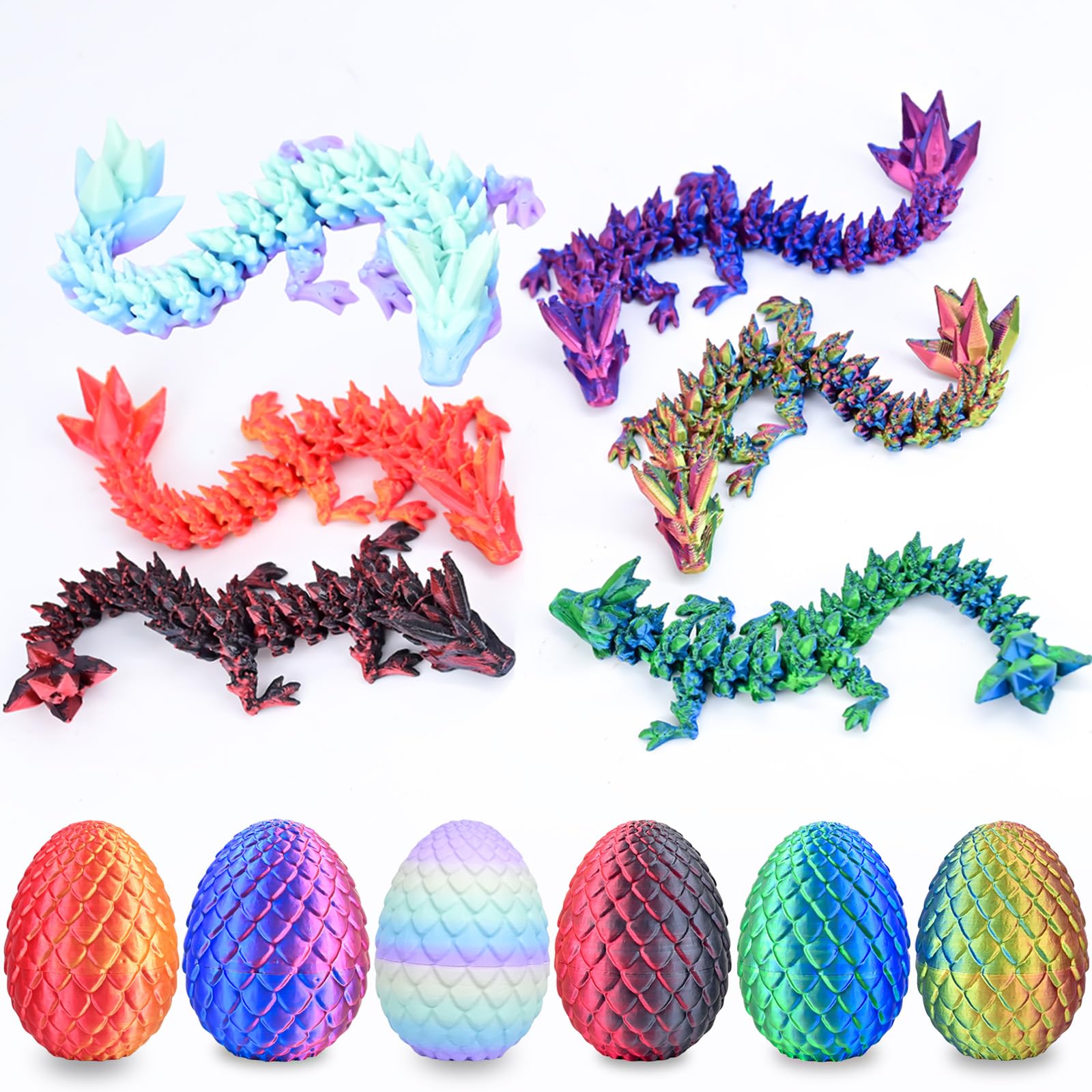 LOCYFENS dragon egg six-pack on desktop for display and collection.