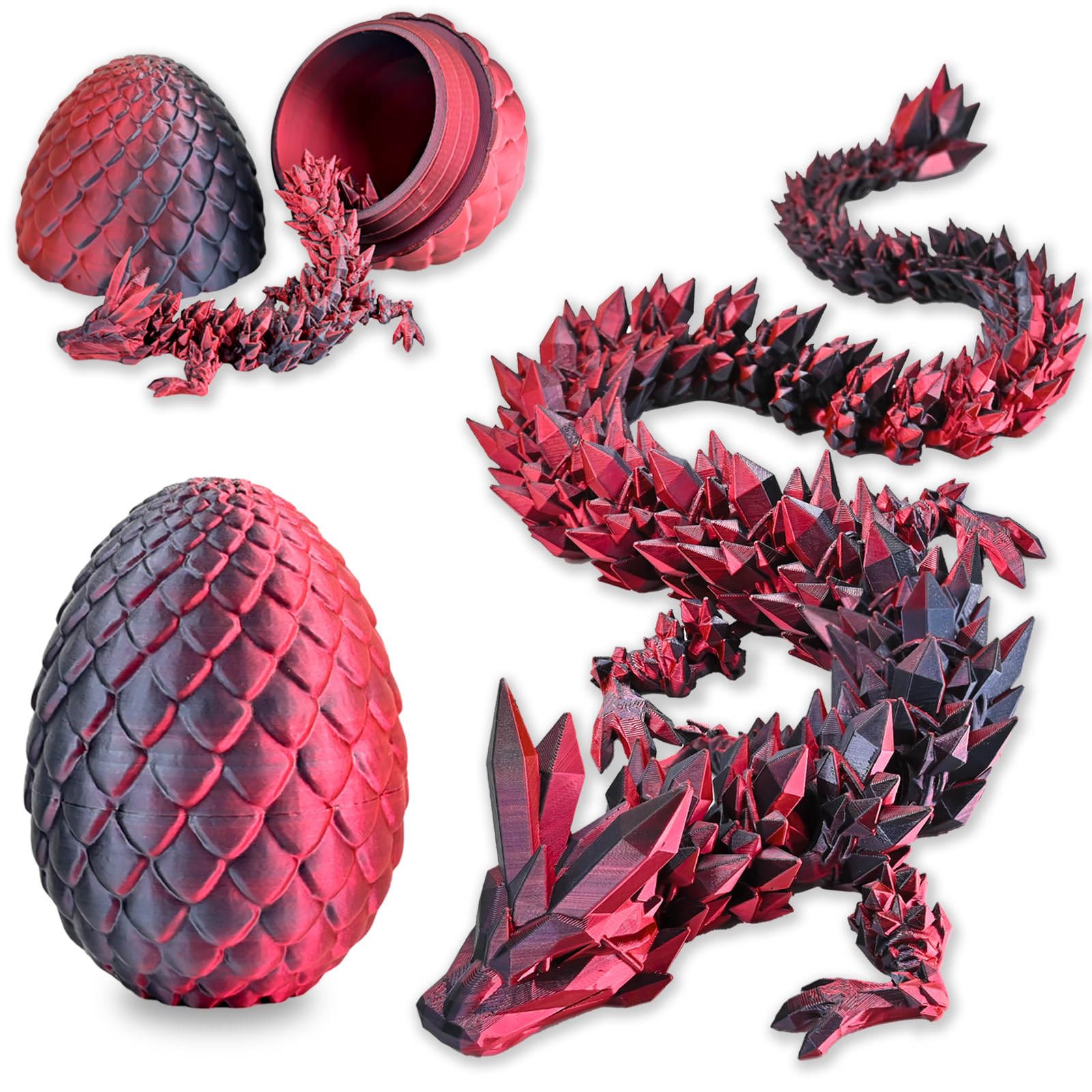 LOCYFENS dragon egg with threaded opening for easy display and access.