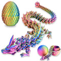 LOCYFENS rainbow crystal dragon viewed from front for vibrant desk display.