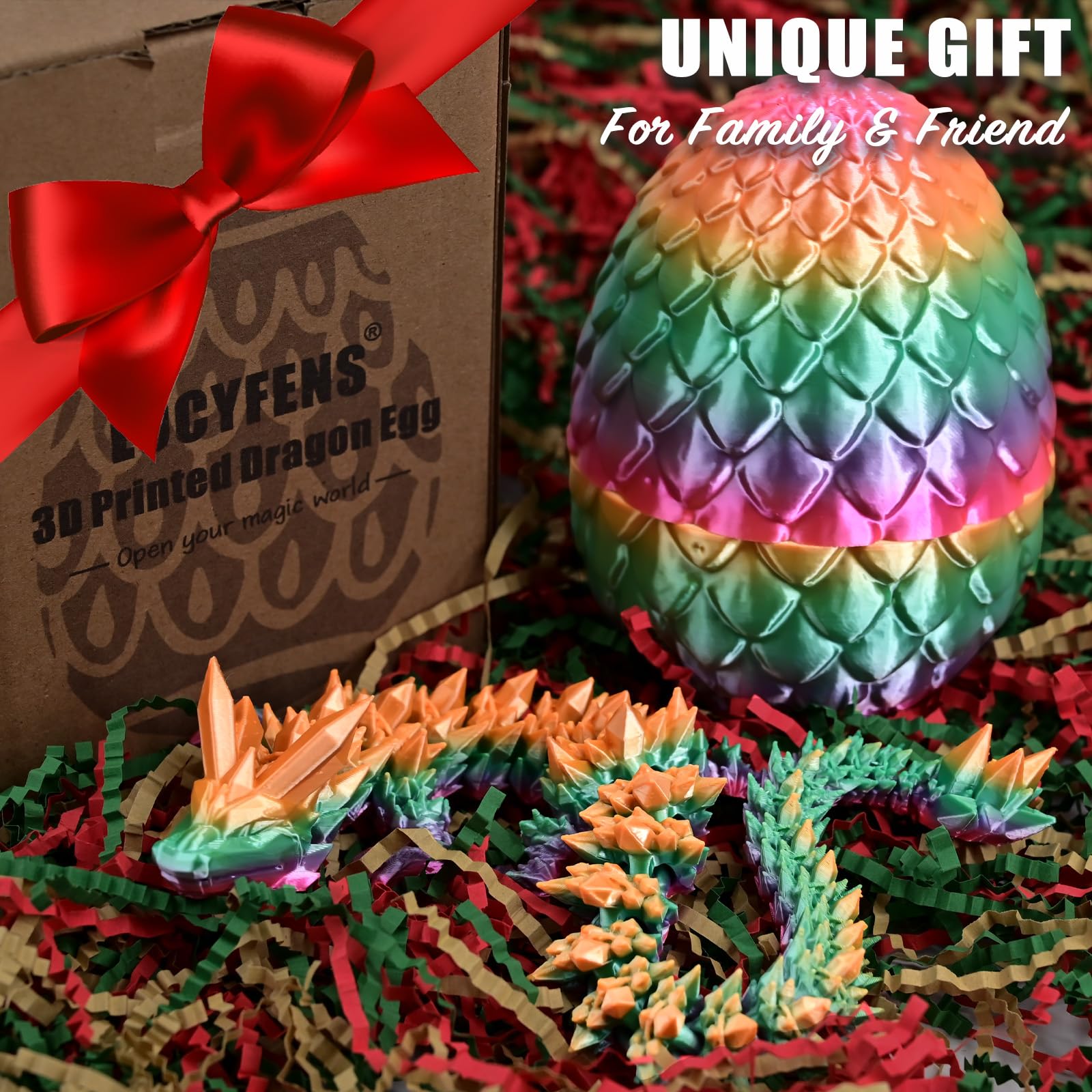 LOCYFENS threaded dragon egg opens smoothly for interaction.