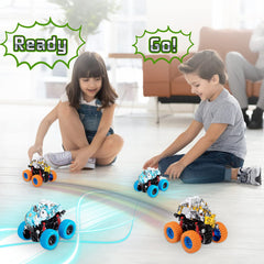LODBY dinosaur trucks two-pack side view ready for action-packed adventures.