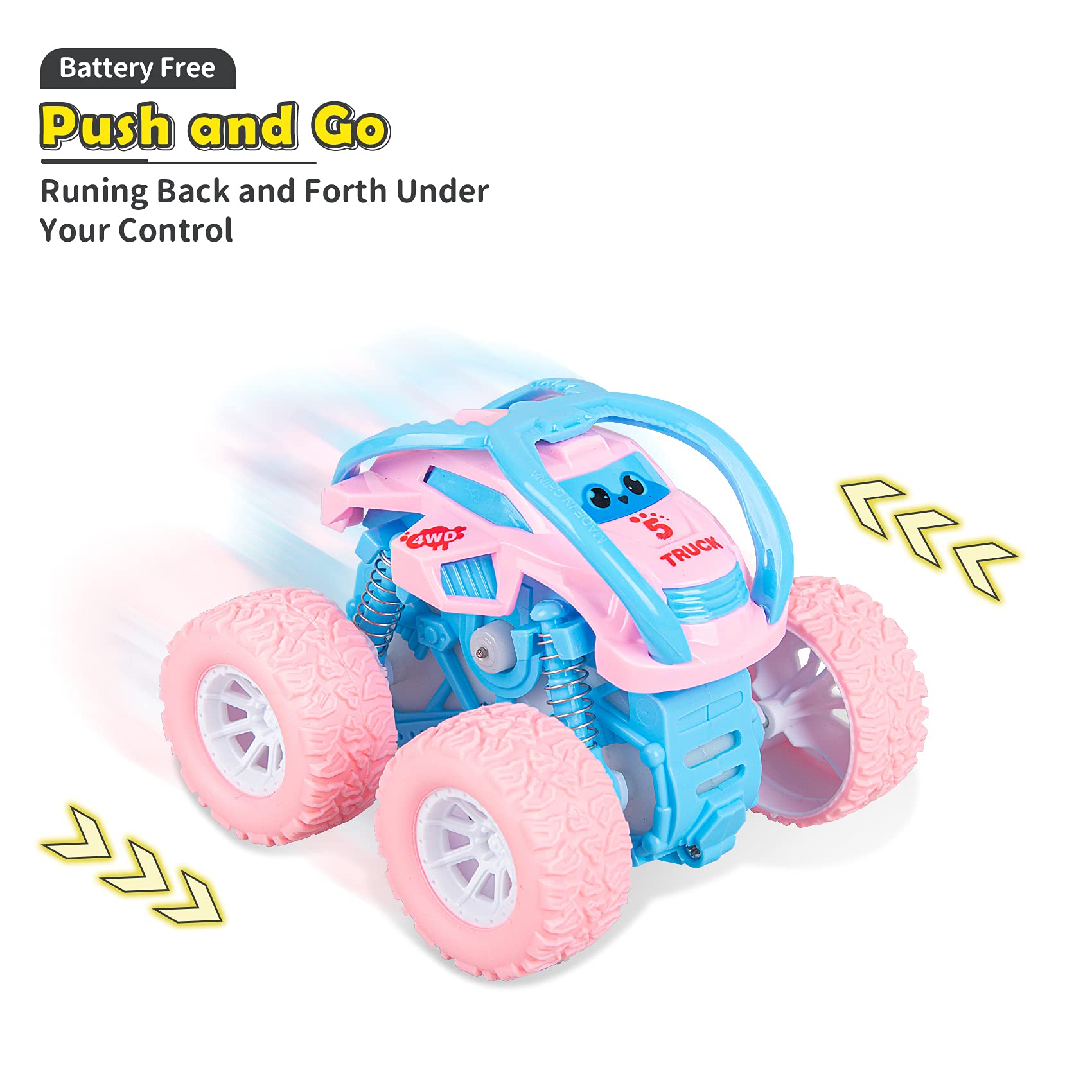 lodby pink 360-rotation stunt truck designed for easy flips.