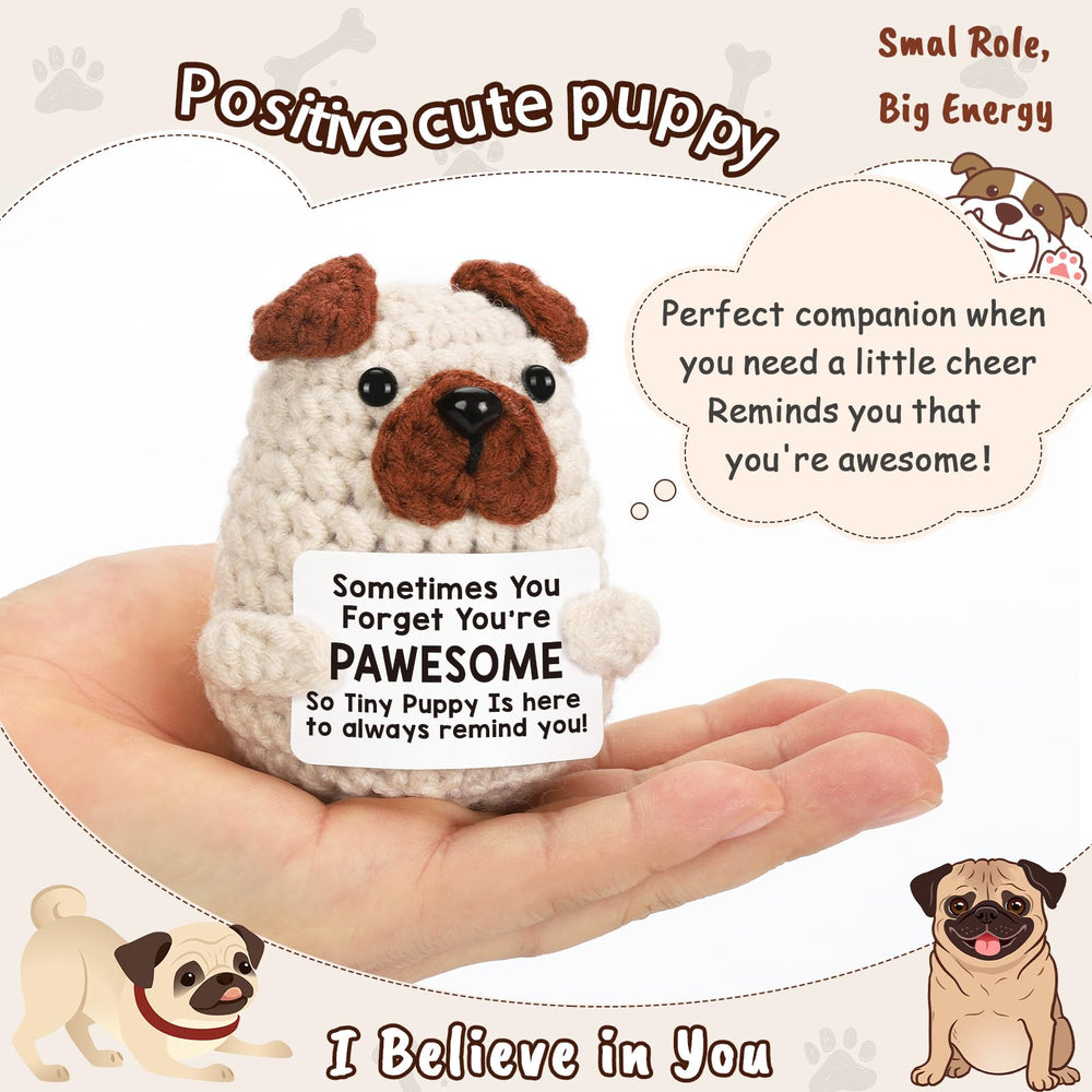 Lodeskee Crochet Puppy Valentine gift for friends and dog lovers.