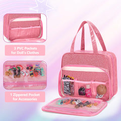 LoDrid pink tote bag with front pocket for on the go accessories
