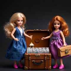 Loghohu dollhouse scene with dollars arranged for cinematic miniature displays.