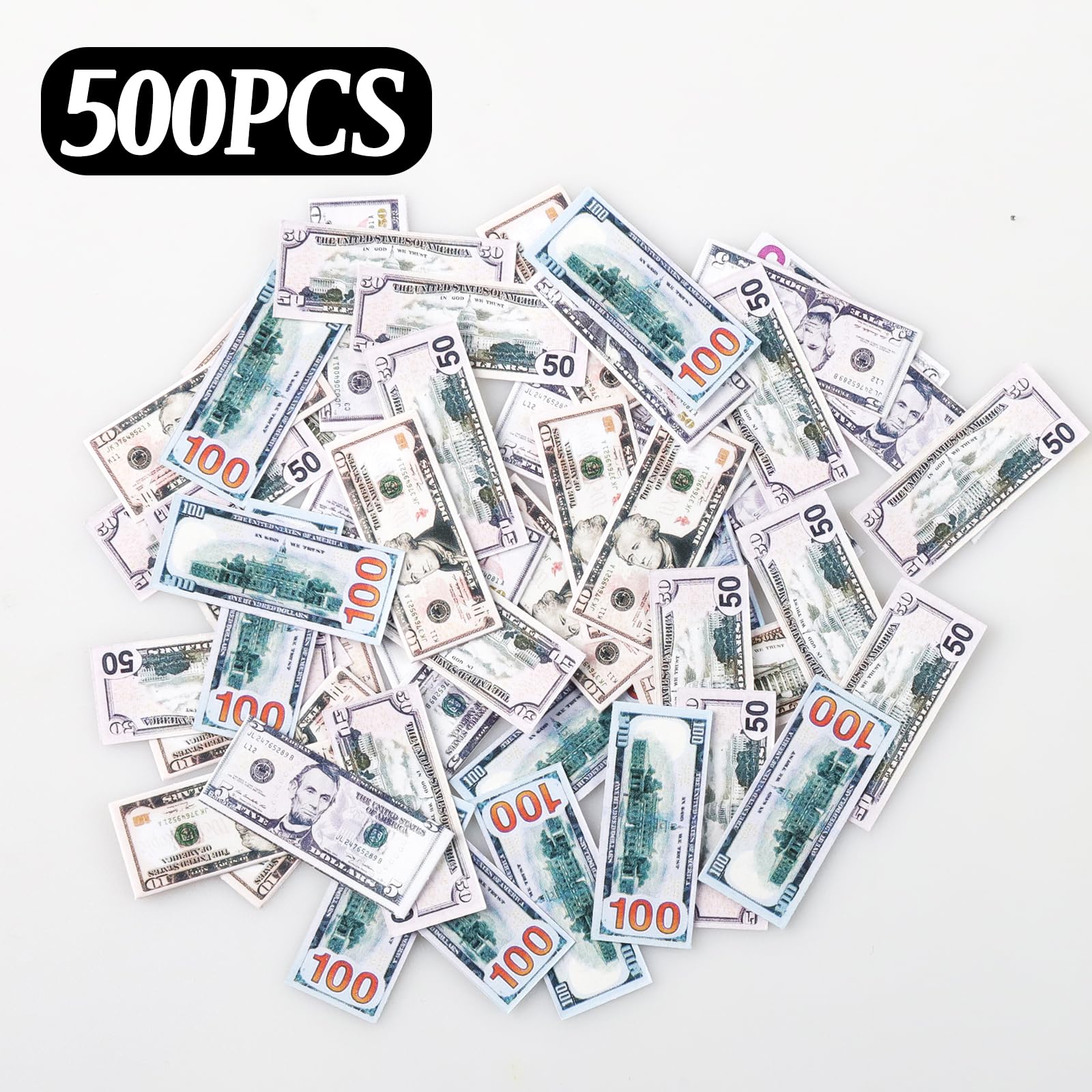 Loghohu 10-dollar mini bill for added realism in dollhouses and dioramas.