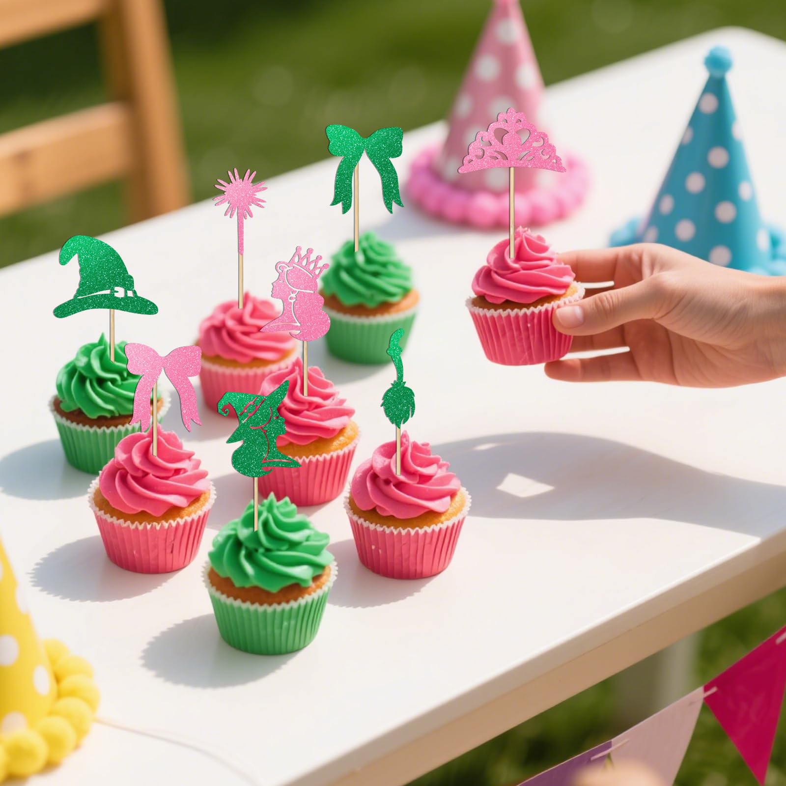 Loghohu versatile witch-themed toppers elevate any Halloween or princess party dessert display