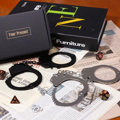 Lohoee metal handcuffs with smooth edges and durable finish.