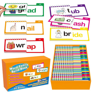 Loisdaro 30 Phonics Flip Books cover with colorful pages for engaging reading practice.