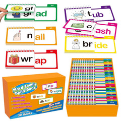 Loisdaro 30 Phonics Flip Books cover with colorful pages for engaging reading practice.