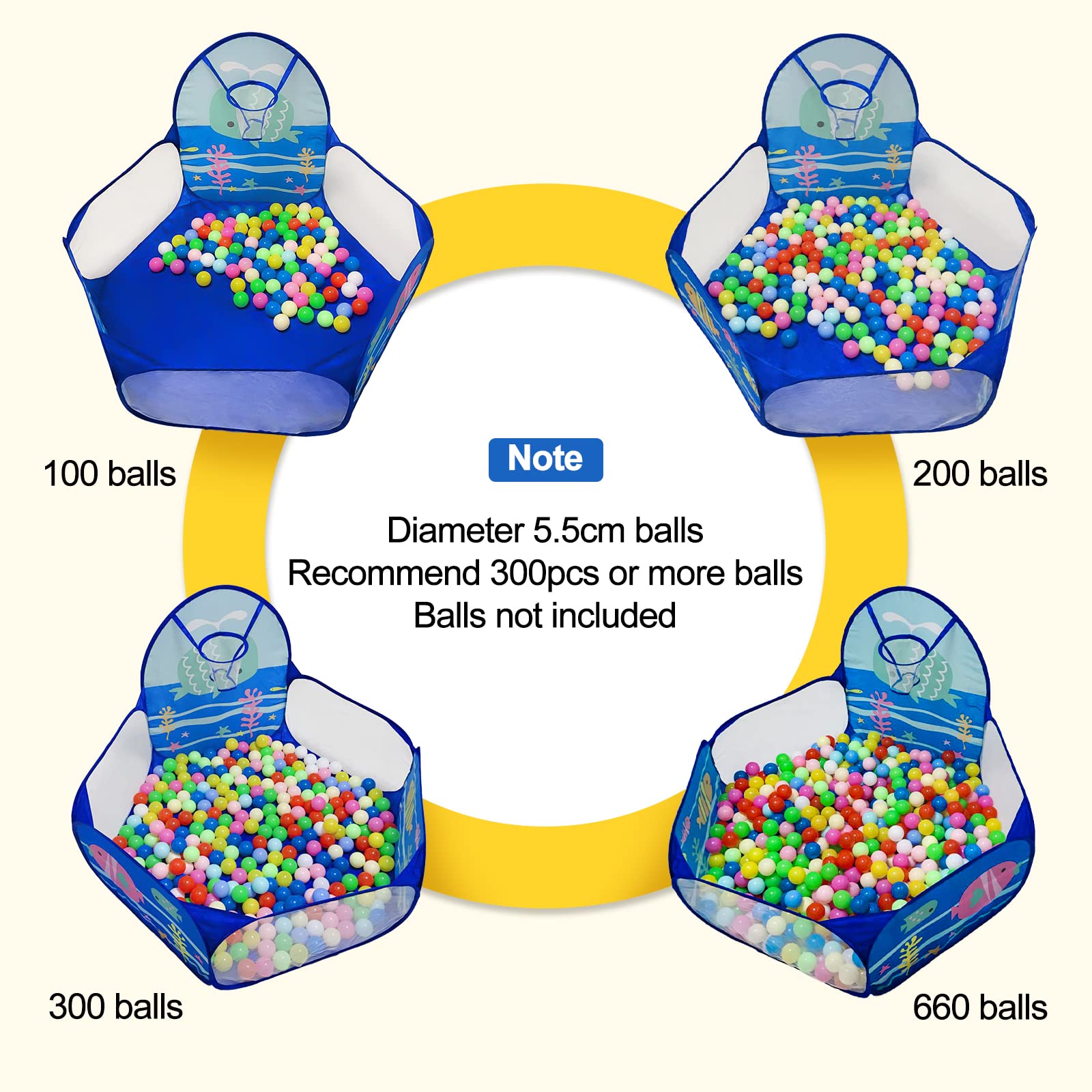 LOJETON Ball Pit Indoor Outdoor Use for versatile play spaces.