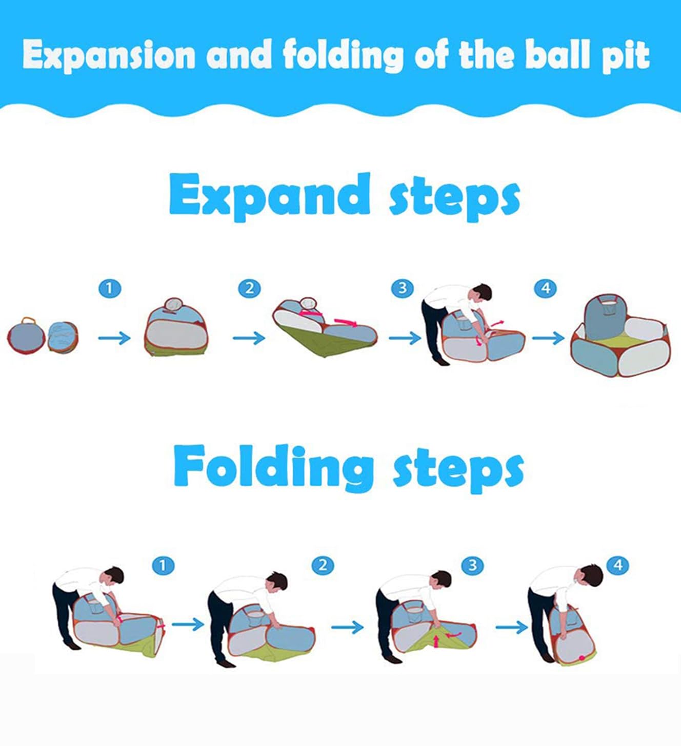 LOJETON Ball Pit Sea World Pattern excites bright colors.