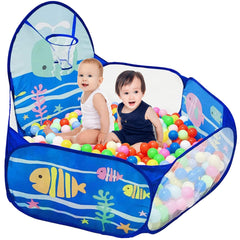 LOJETON Kids Ball Pit Ocean front view supports imaginative sea play.