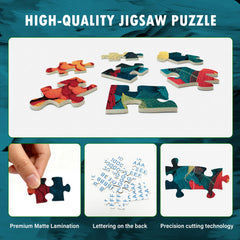 LOJETON Puzzle on wall after completion enhances room style