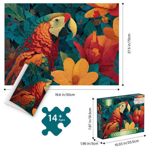 LOJETON Rainforest parrot puzzle back-letters aids learning and focus