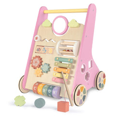 LOL-FUN wooden baby walker wheels help support first steps on safe floors