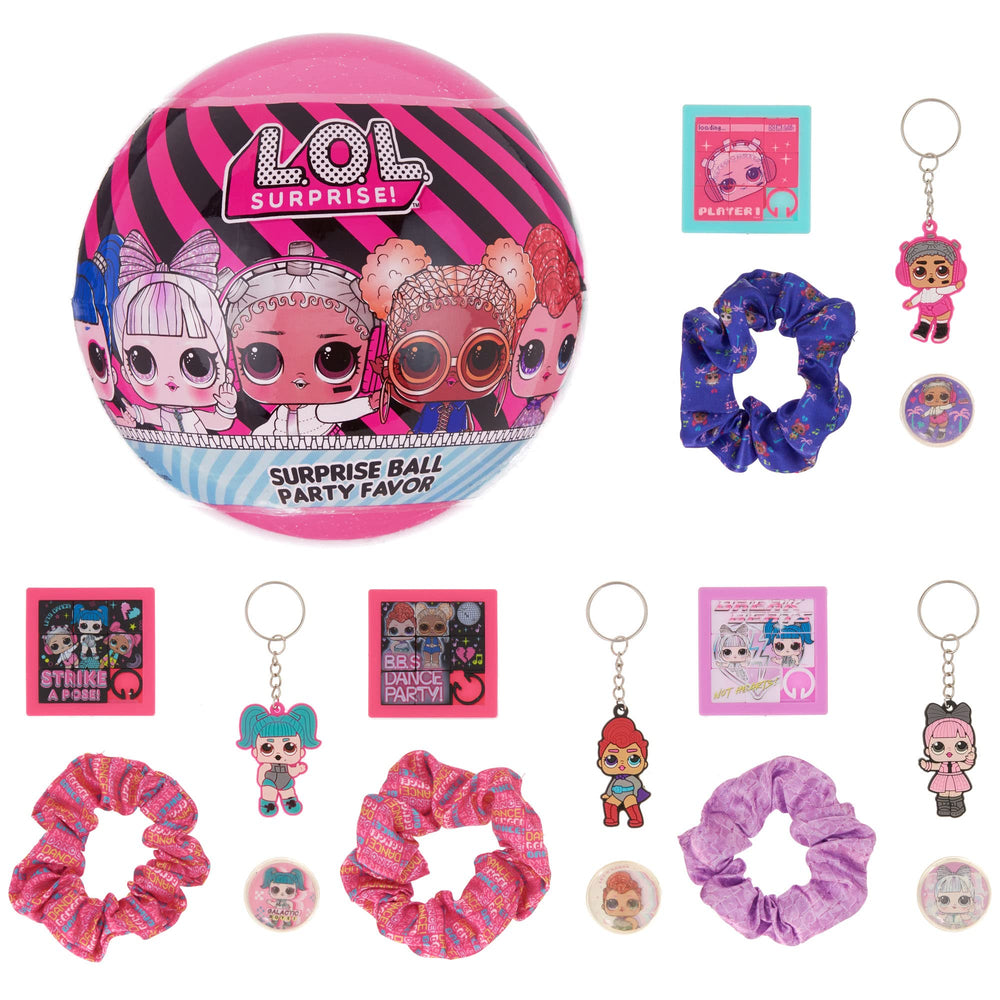 L.O.L. Surprise! Accessories display reveals four surprises per ball for play.