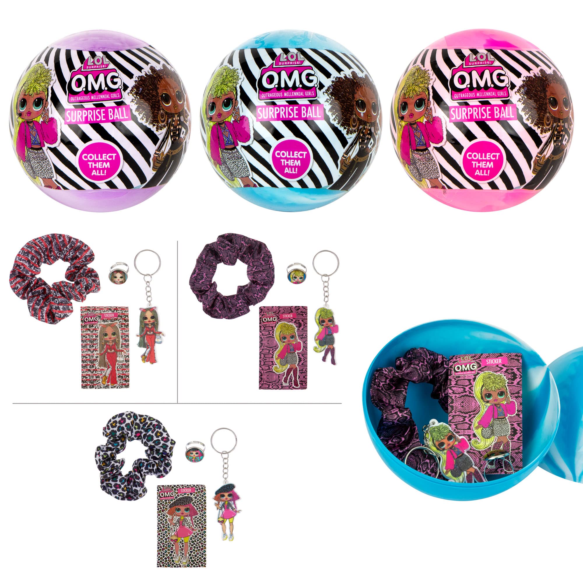 L.O.L. Surprise! Bright packaging showcases party-ready goodies.