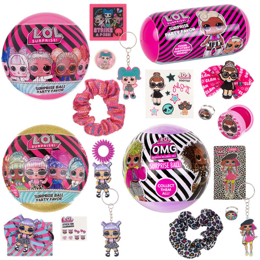 L.O.L. Surprise! 4-pack unboxing moment with colorful surprise balls for excitement.