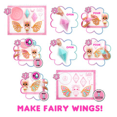 L.O.L. Surprise! Fairies Tots crystal mix for colorful, sparkly wing designs.