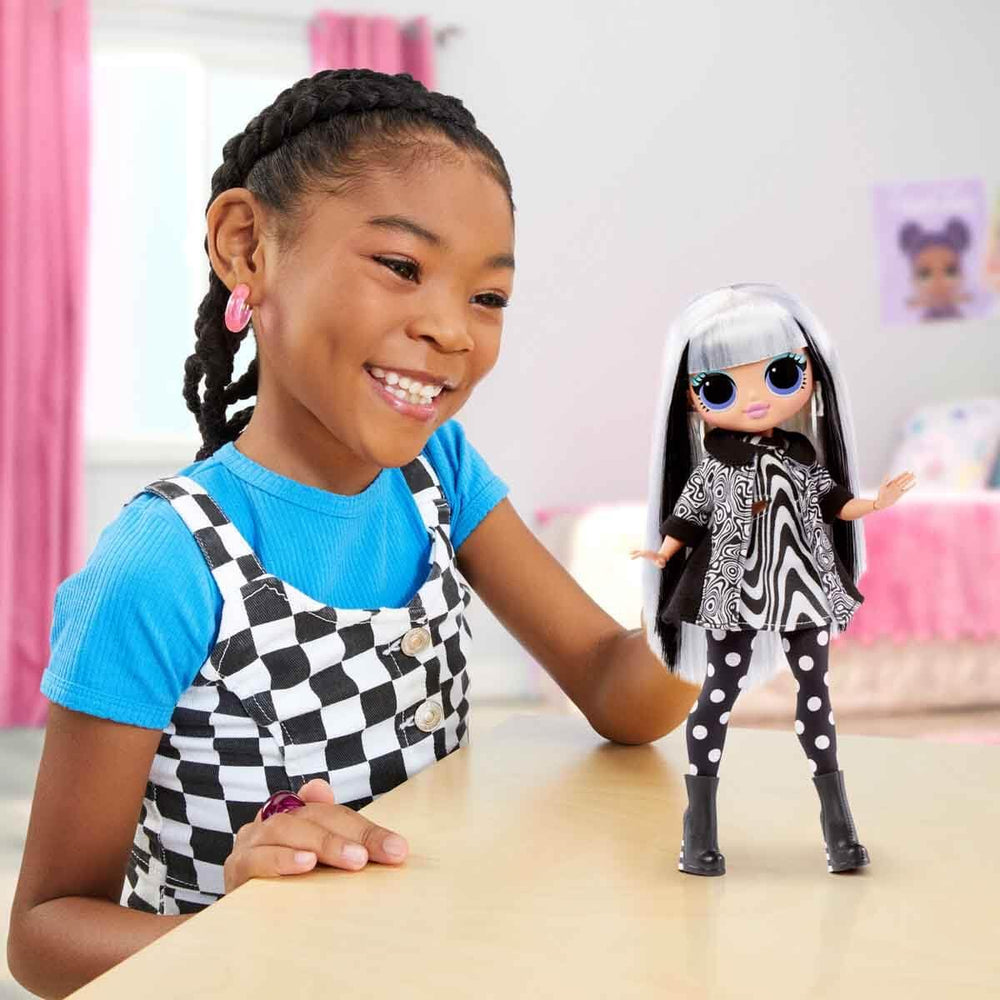 L.O.L. Surprise Groovy Babe hairbrush included for simple grooming during playtime